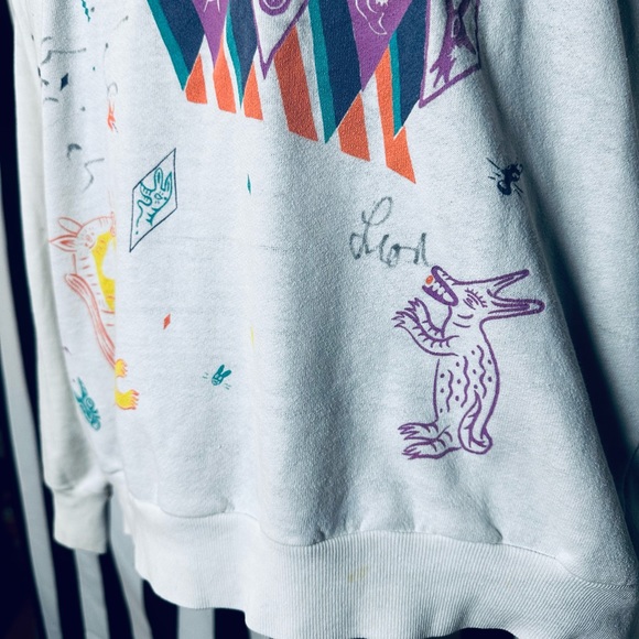 Vintage 80s Oingo Boingo Sweatshirt Signed by Band Members: DANNY ELFMAN, etc - Picture 7 of 12